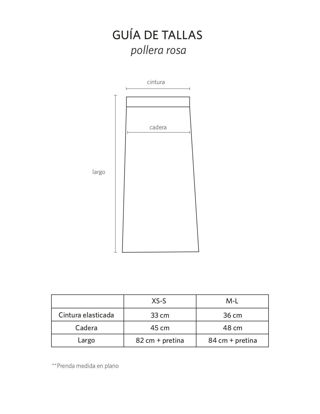 POLLERA ROSA BLANCA RAYADA